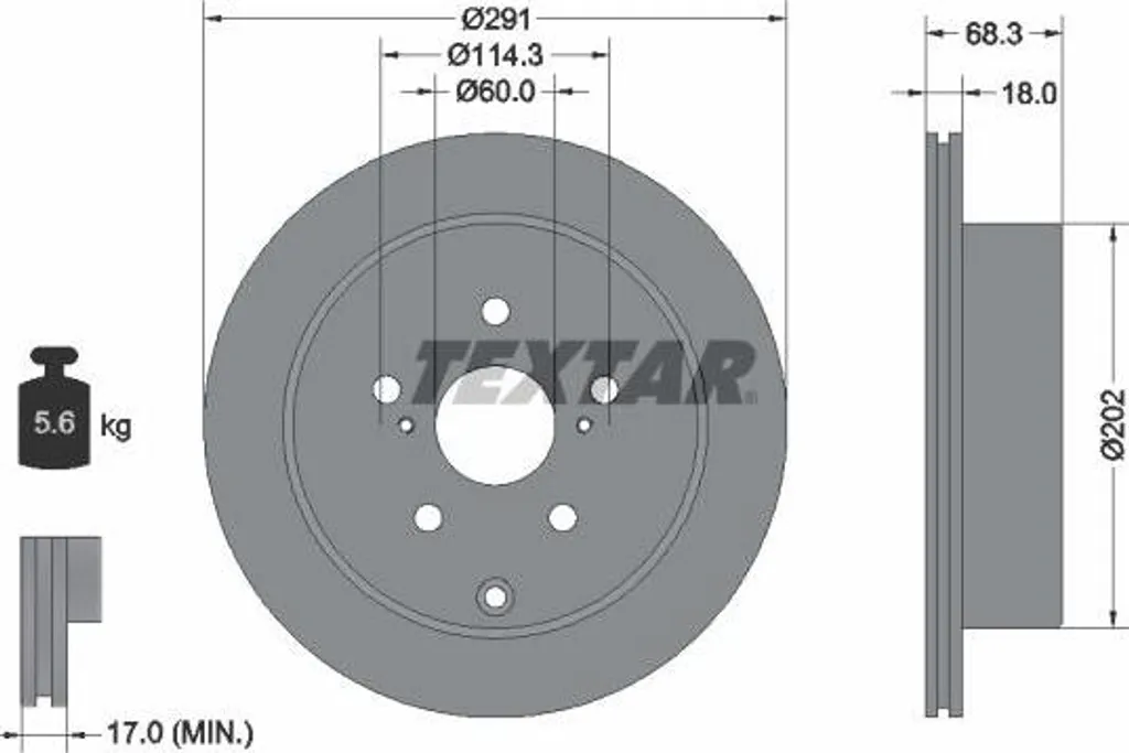 Disque de frein 92082600 Textar ventilé - Performances OE 4243114100
