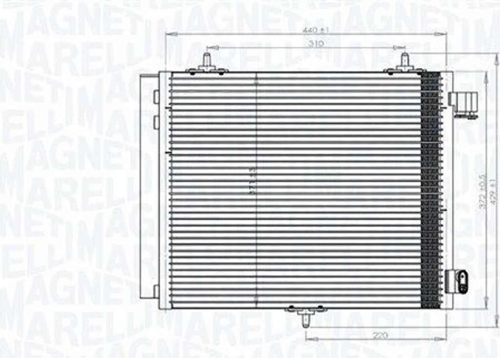MAGNETI MARELLI 350203818000 Kondensator Klimaanlage Klimakondensator für OPEL Crossland X (P17) +Trockner