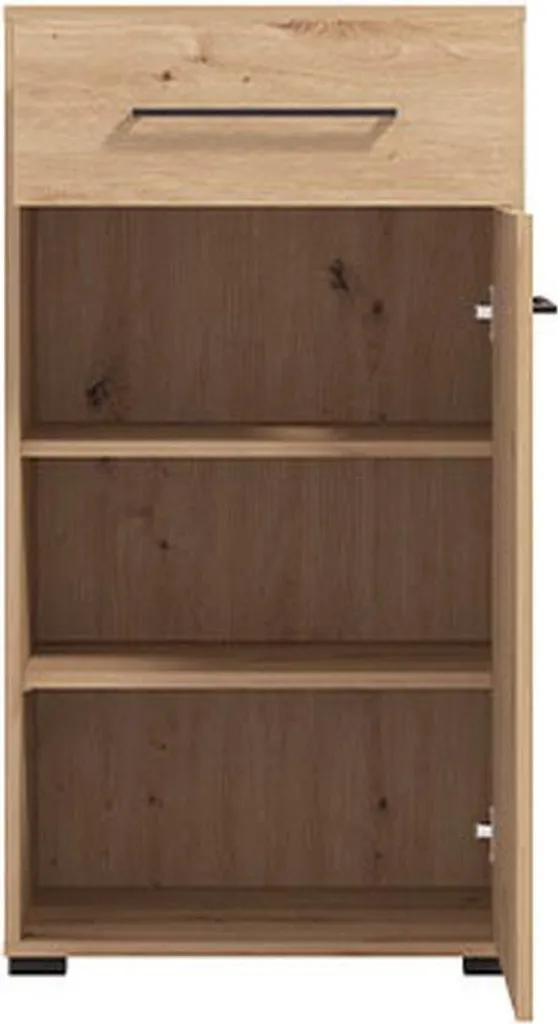 Pincara Meuble d'Entrée 55x40x102h cm Chêne Brun avec Tiroir Pratique