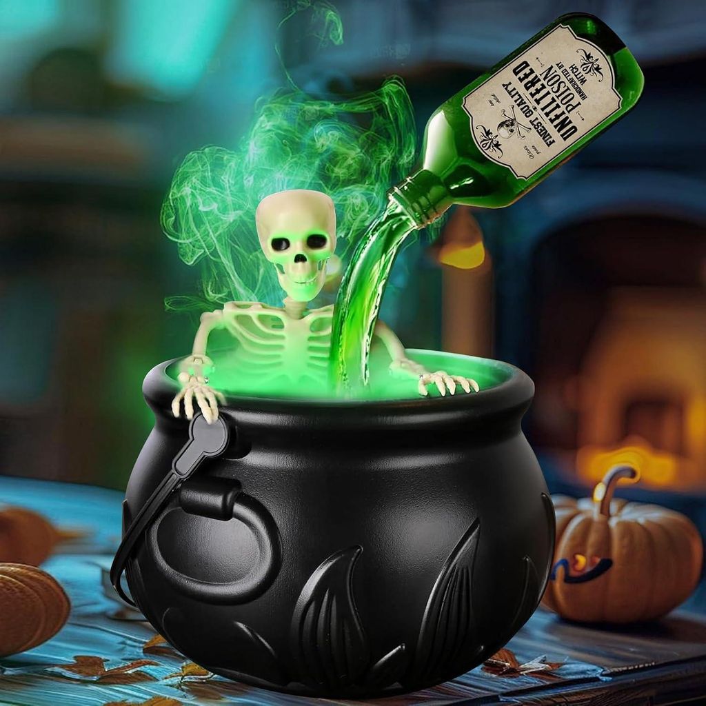 Gruwelijke Halloween-keteldecoratie voor buiten. Productafbeelding 