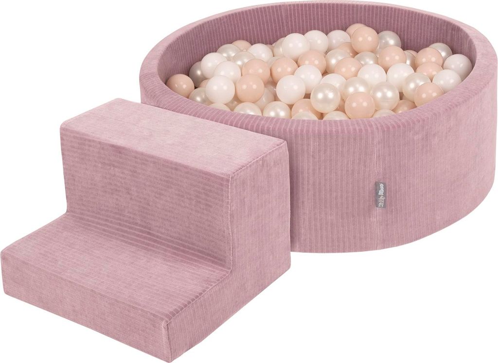 KiddyMoon Spielplatz Aus Schaumstoff Für Kinder mit Bälle Waschbare Bezug