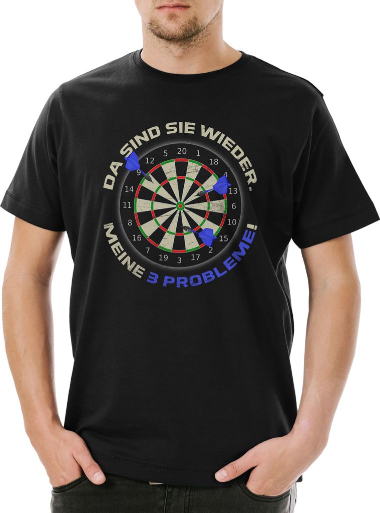 Urban Backwoods Darts Probleme, Herren T-Shirt, Farbe: Schwarz, Größe: 4XL