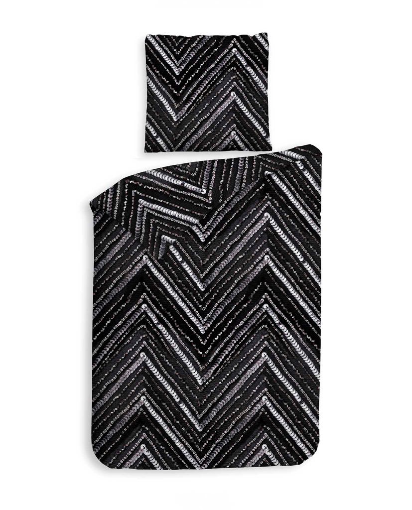 Bettwäsche Flanell Huck Strick-Motiv Grau Baumwolle Abstrakt Reißverschluss Zo!Home Bettbezug Kissenbezug Bettgarnitur wärmend Winter waschbar