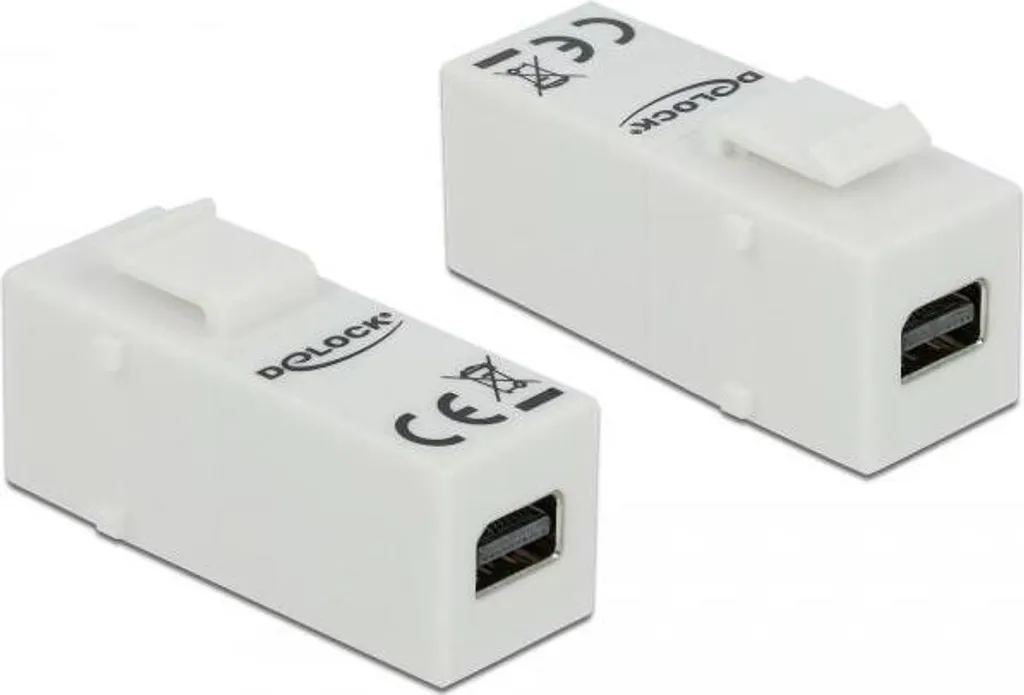 Adaptateur Keystone femelle pour câble mini DisplayPort traversant noir