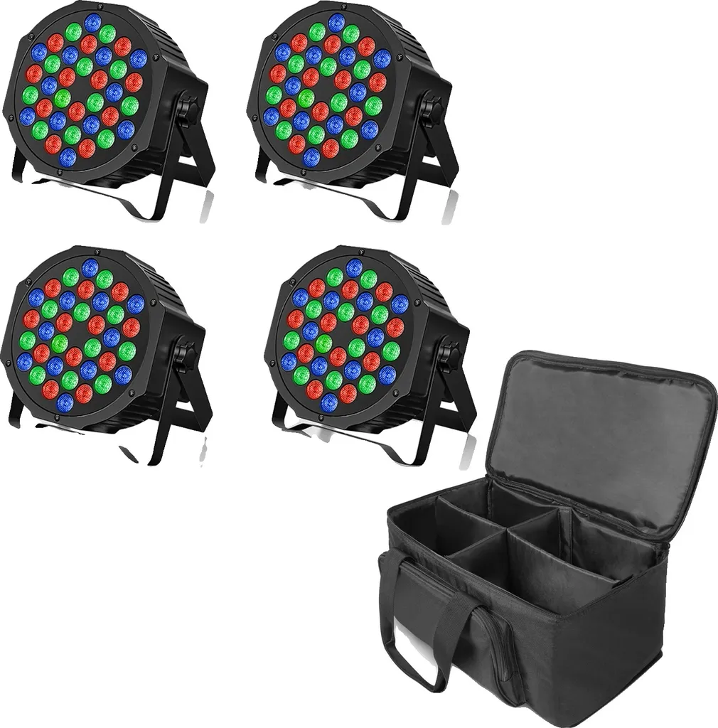 Projecteur de scène RGB 36 LED 16W avec prise UE pour soirée festive