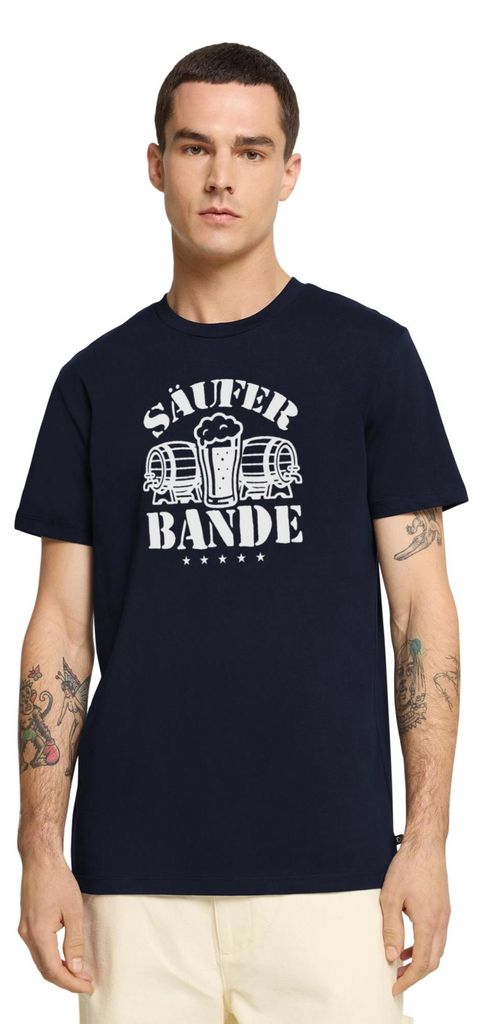 Spreadshirt JGA Männer | Säuferbande Männer Premium T-Shirt, 3XL, Navy