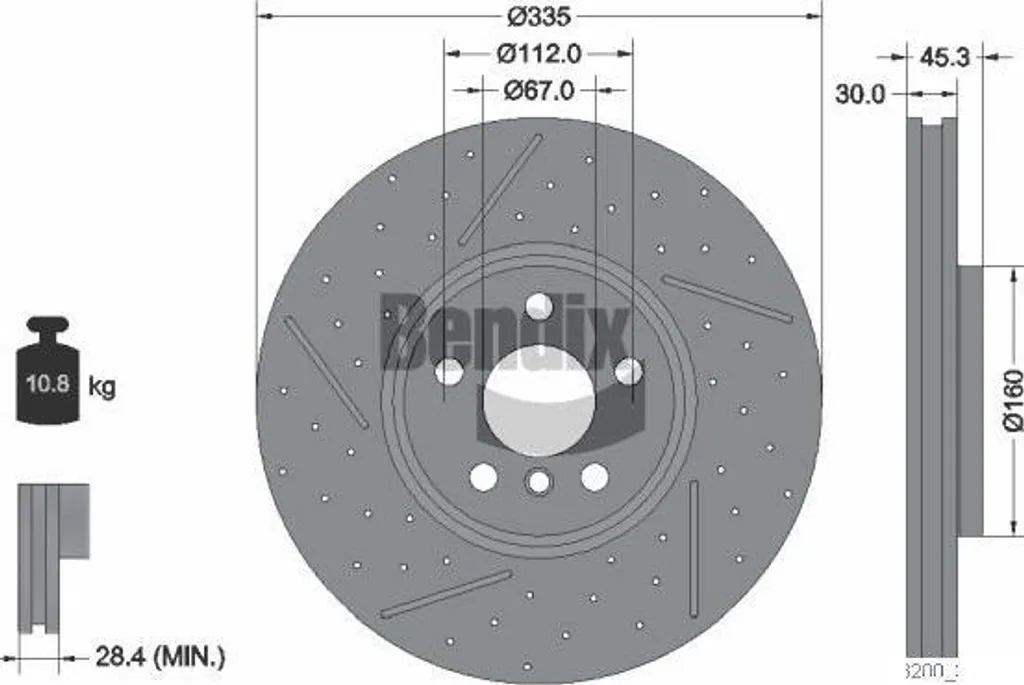 Stop aux vibrations au freinage : Disque BENDIX BDS2236HC pour Mini