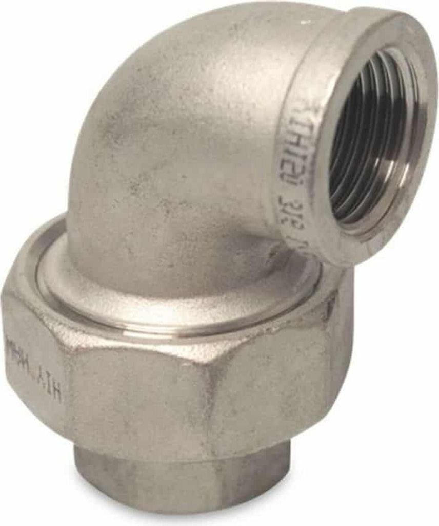 Gewindefitting Edelstahl Winkelverschraubung 90° 1 1/2" IG Typ konisch