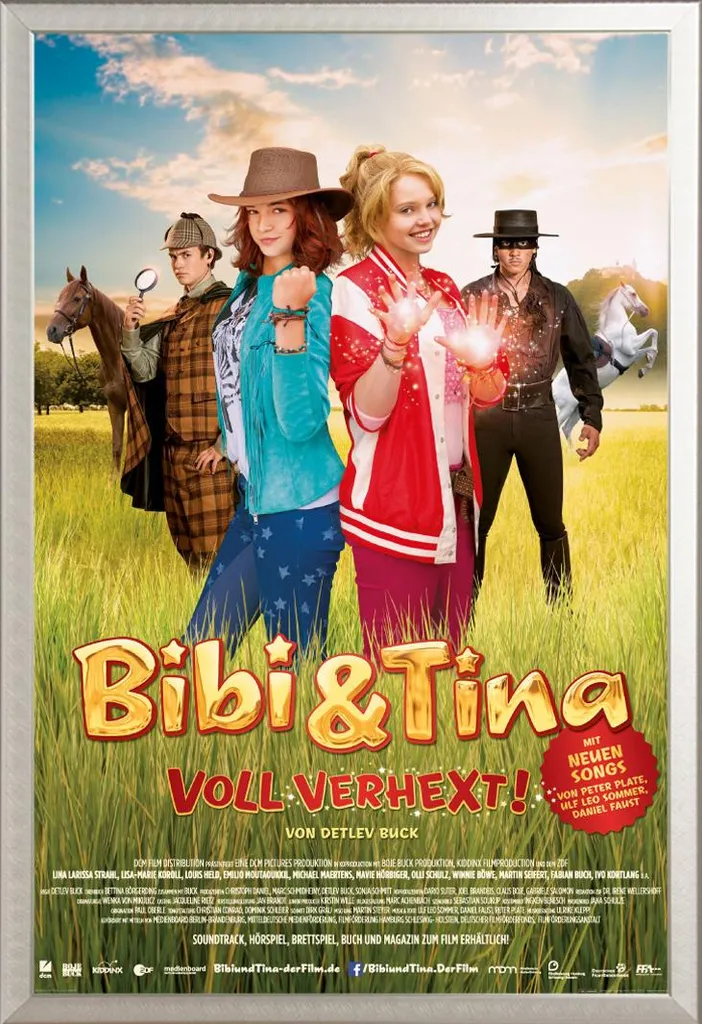 Décoration murale Bibi & Tina Poster Envoûtement total cadre alu argenté