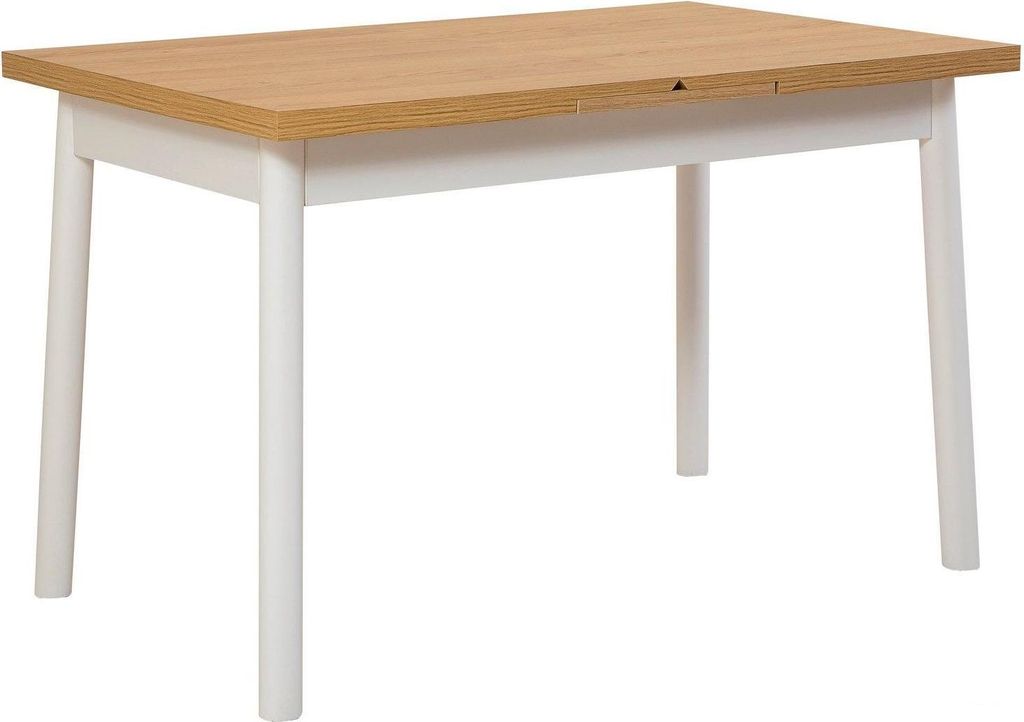 Esstisch, Ausziehbar Rechteckig für 4 Personen, 123 x 72 x 29 cm, Weiß