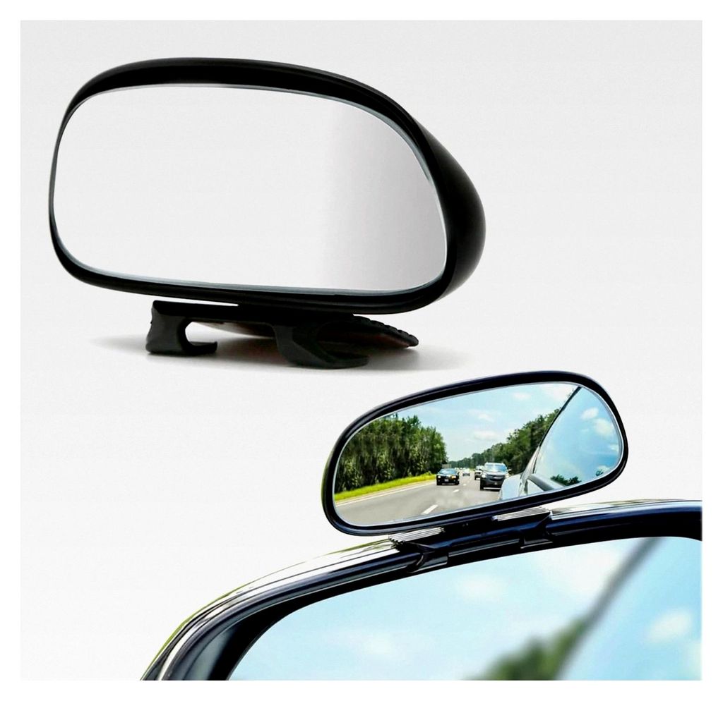 Toter-Winkel-Spiegel, 360 Grad drehbar, verstellbarer Auto-Blindspot-Spiegel, Rückspiegel mit Weitwinkel für Autos, LKWs, SUVs (Schwarz)