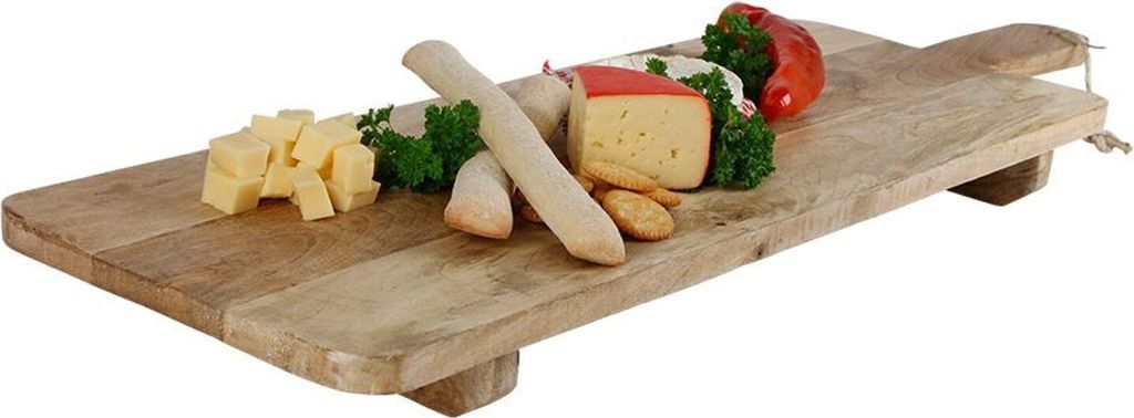 XL Holz-Servierbrett 100x28cm Holzplatte Servierplatte Produktbild 