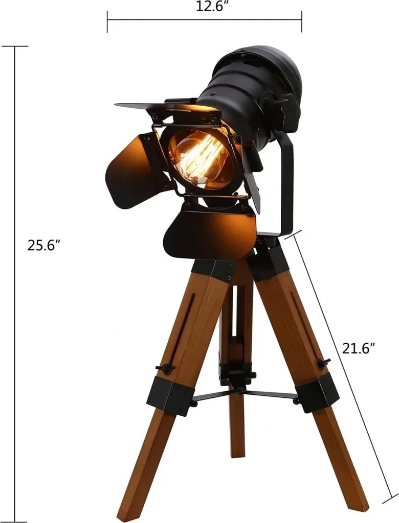Lampadaire tripode de lecture noir, éclairage modulable 360° et ajusté - 2