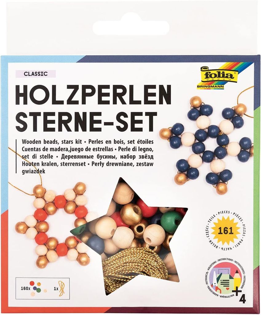 Folia 22521, Holz, Mehrfarbig, Perlenmischung, 160 Stück(e) Produktbild 