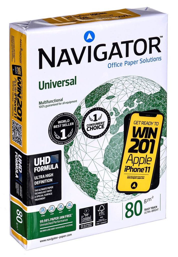 Papier copie universel Navigator, DIN A4, 80 g/m², blanc, Image du produit 