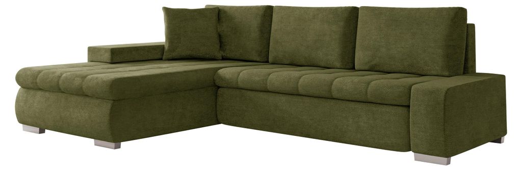 MIRJAN24 Ecksofa Orkan Mini, Elegante Polsterecke, Schlaffunktion und Bettkasten, Eckcouch vom Hersteller, L-Form Sofa, Beste Qualität (Margo 227.11)