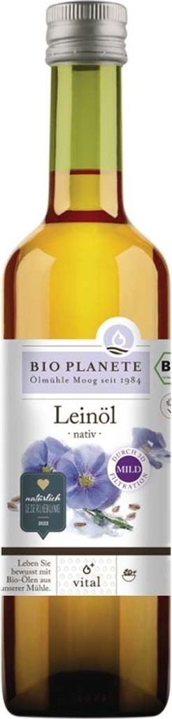 Olio di lino vergine - Filtrazione 3D 500ml Immagine del prodotto 