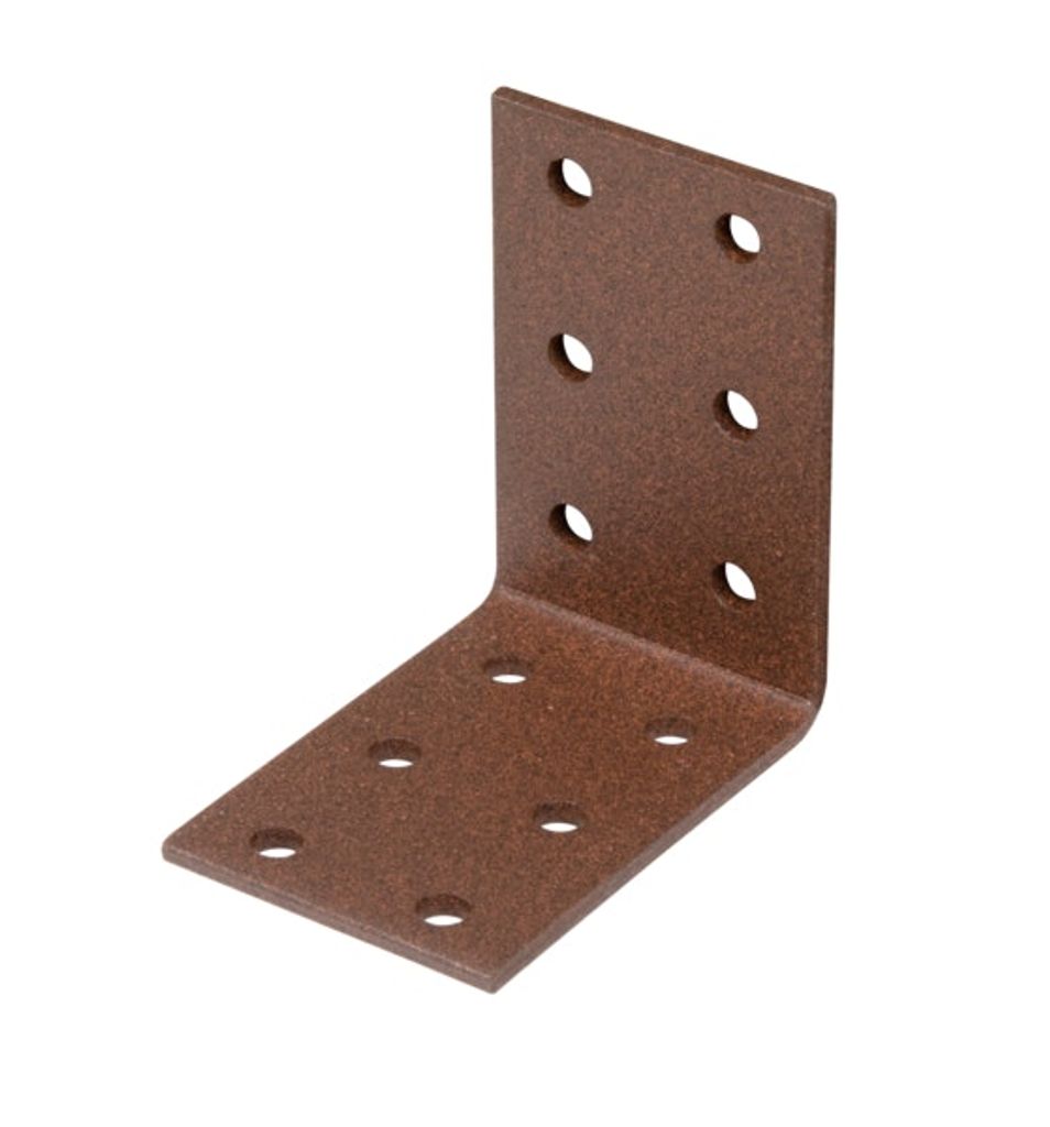 Alberts DURAVIS Lochplattenwinkel, rostbraun 60 x 60 x 40 mm