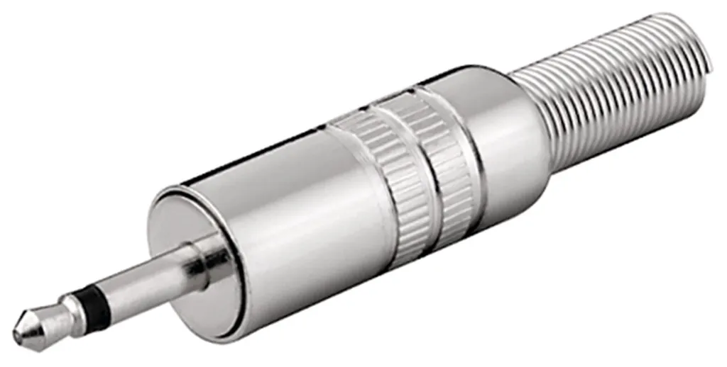 Spina Jack 3,5 mm Mono Goobay Metallo Bulk - Connettore Audio Professionale - 1