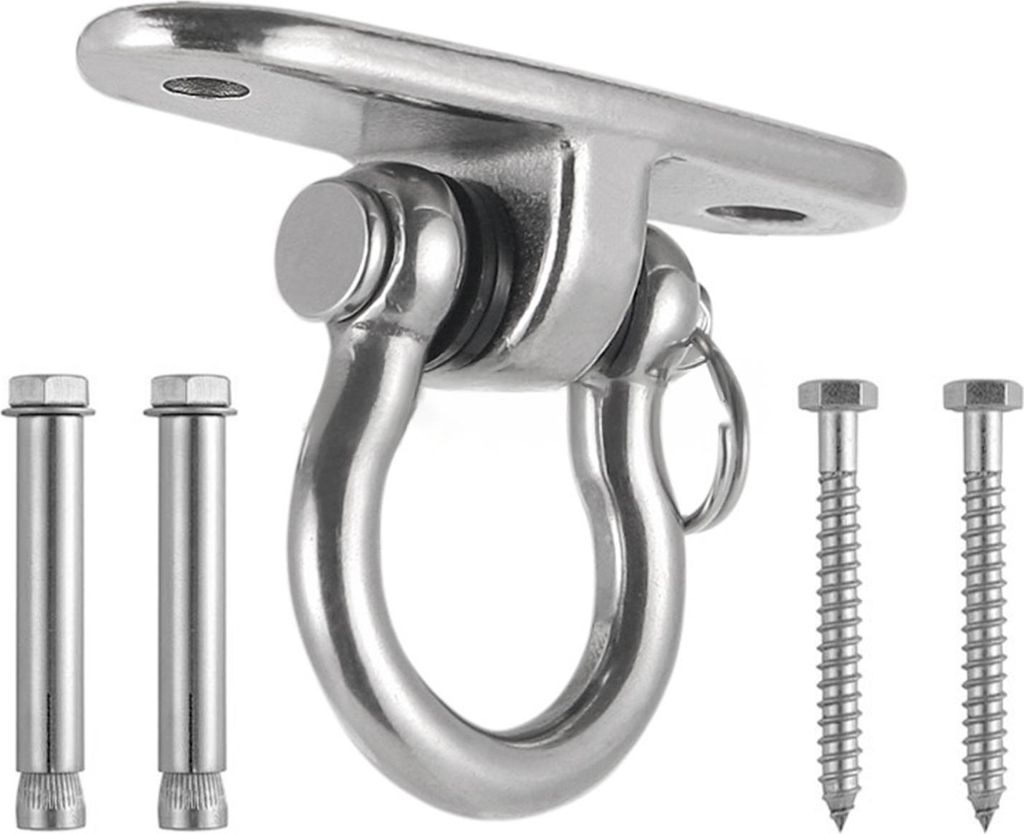 Deckenmontage-Schaukelhalterung mit Schrauben, robust, 360° drehbar, für drinnen und draußen, Veranda, Yoga-Schaukel, Hängematte, Hängesessel,...