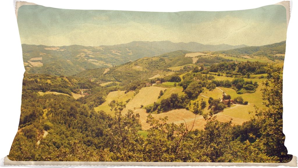 MuchoWow Zierkissen Sofakissen Wohnzimmer Dekokissen 50x30 cm Landschaft - Vintage - Italien - Wohnzimmerdekoration - Polster mit Photo