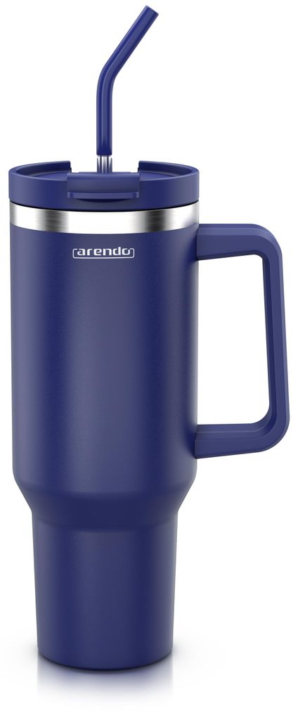 Termocup Arendo o pojemności 1200 ml z rączką i słomką, Zdjęcie produktu 