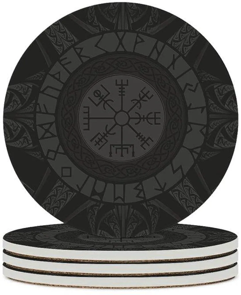Évitez les taches avec ces sous-verres en céramique et bois, lot de 4