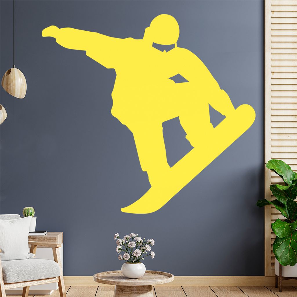Snowboarding Sportler Figur Wandtattoo Wandaufkleber Wall Sticker - Dekoration, Küche, Wohnzimmer, Schlafzimmer, Badezimmer