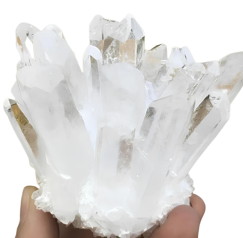 Grote, natuurlijke witte kwartssteen, 100 gram - Mineraal Productafbeelding 