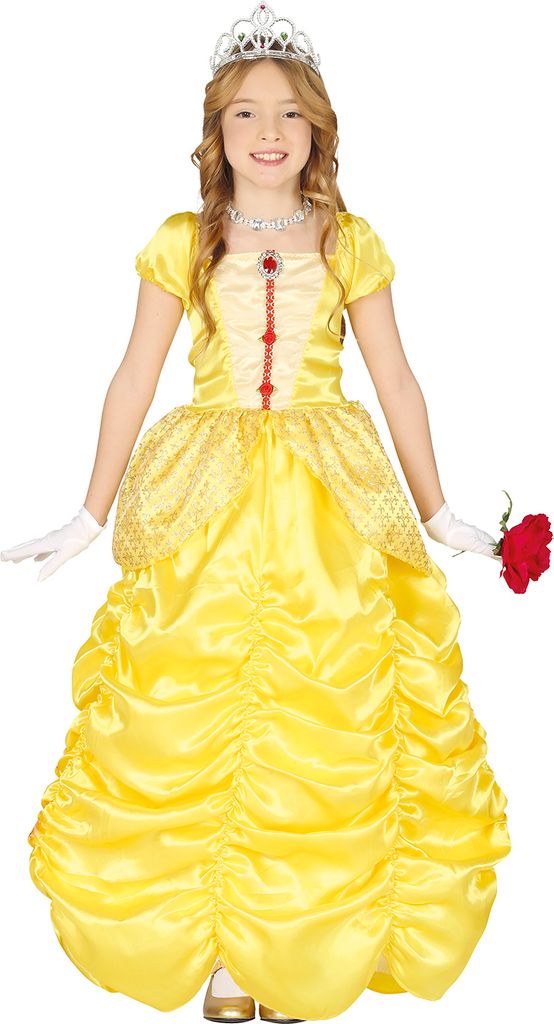 gelbes Prinzessin Kleid für Mädchen, Größe:98/104