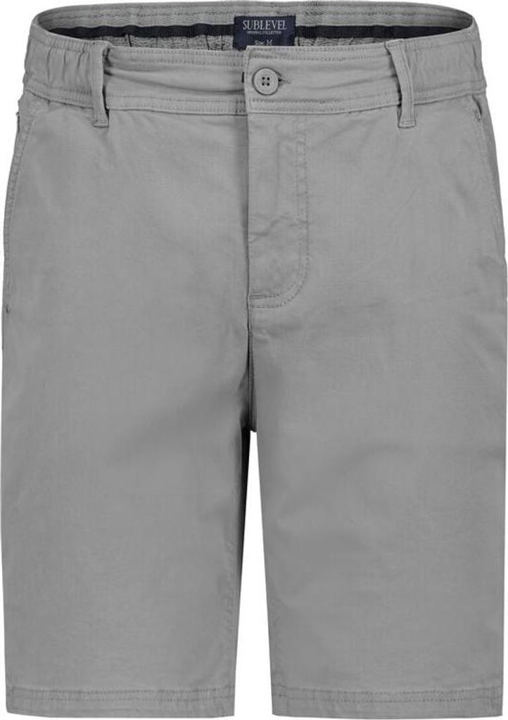 Sublevel Short Herren Mens Chinoshort grau Streetwear 98% Baumwolle, 2% Elasthan L