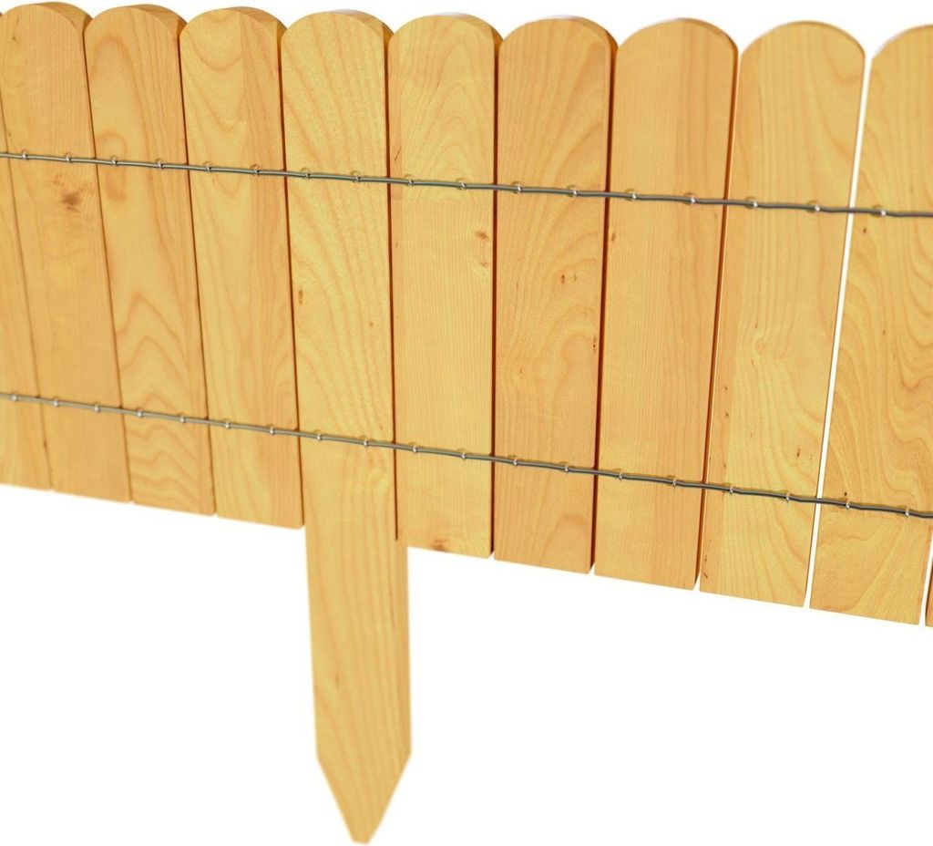 Dekorativní dřevěný zahradní plot, přírodní, 200x40 cm Obrázek produktu 9