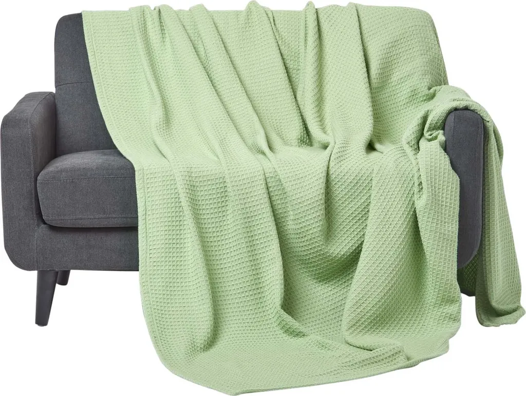 HOMESCAPES Copricuscino 45x45 Cm In 100% Cotone – Fodera Per Cuscino Decorativa Con Cerniera Invisibile – Colore Verde – Lavabile In Lavatrice – Per Divano, Letto, Poltrona