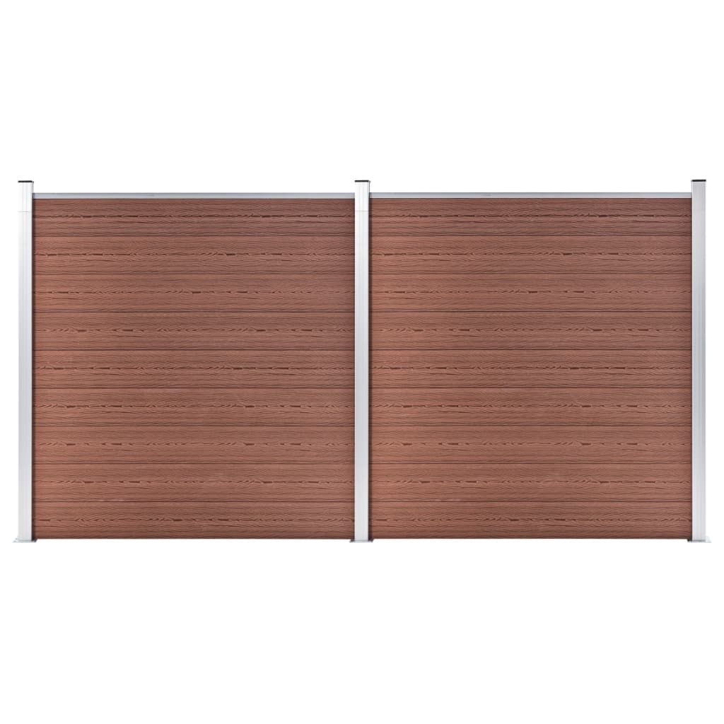 Möbel Gartenzaun WPC 353×186 cm Braun 2023 Produktbild 