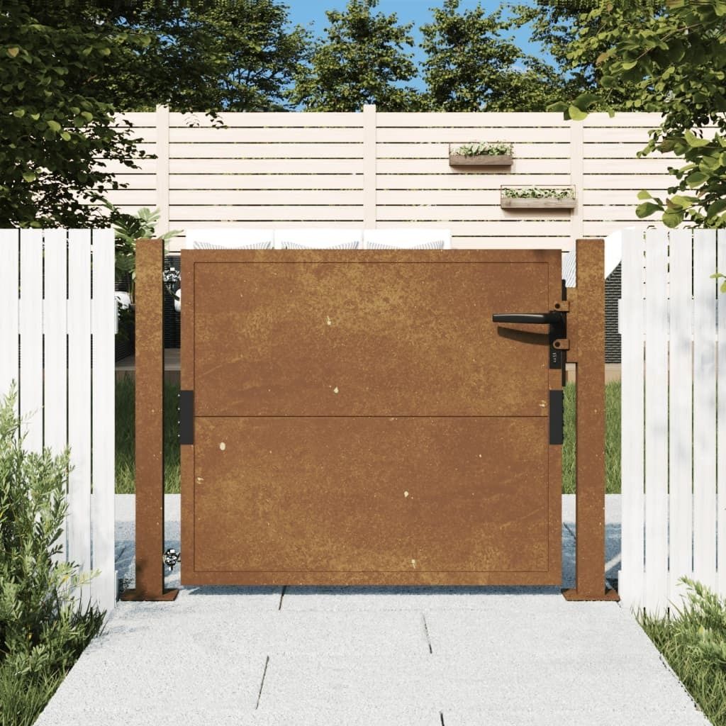 The Living Store Gartentor 105x105 cm Cortenstahl