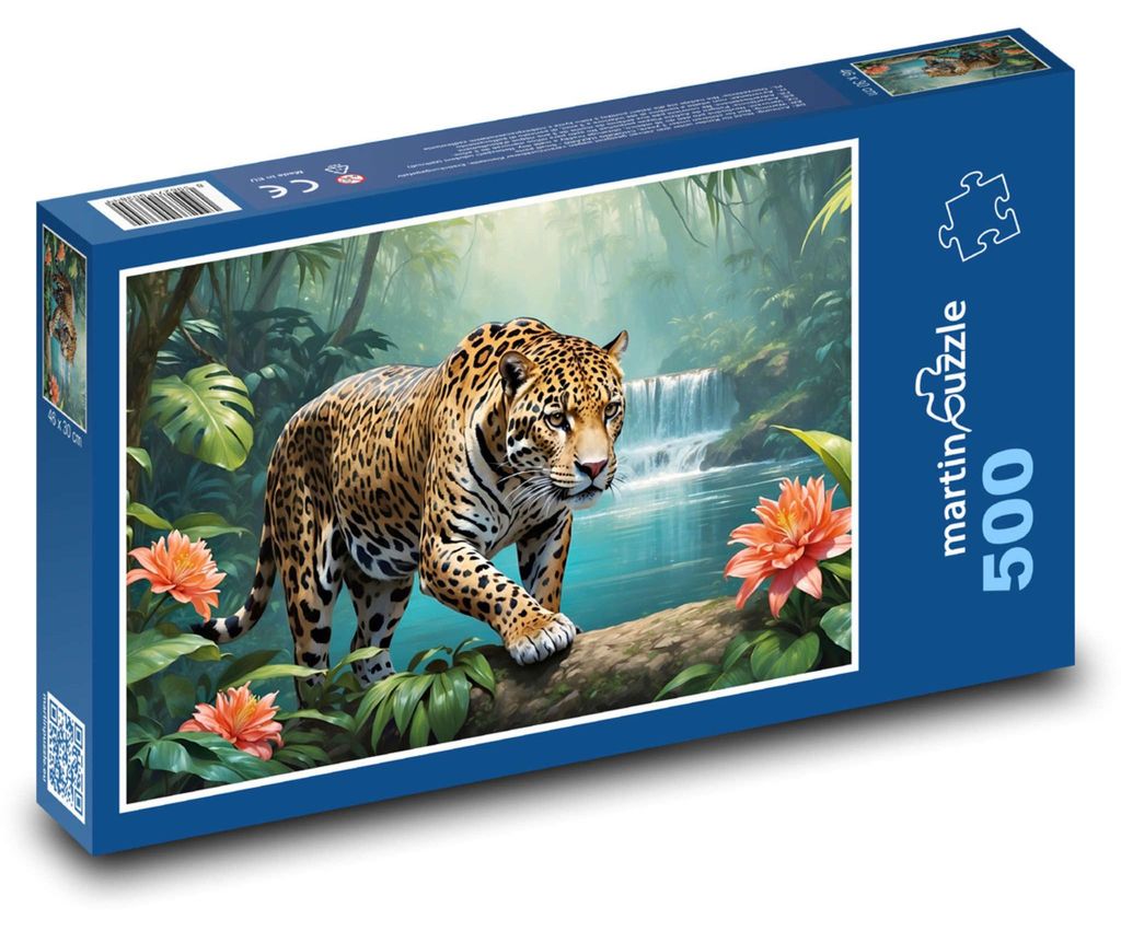 Puzzle 500 Jaguar w tropikalnej dżungli - martinpuzzle Zdjęcie produktu 