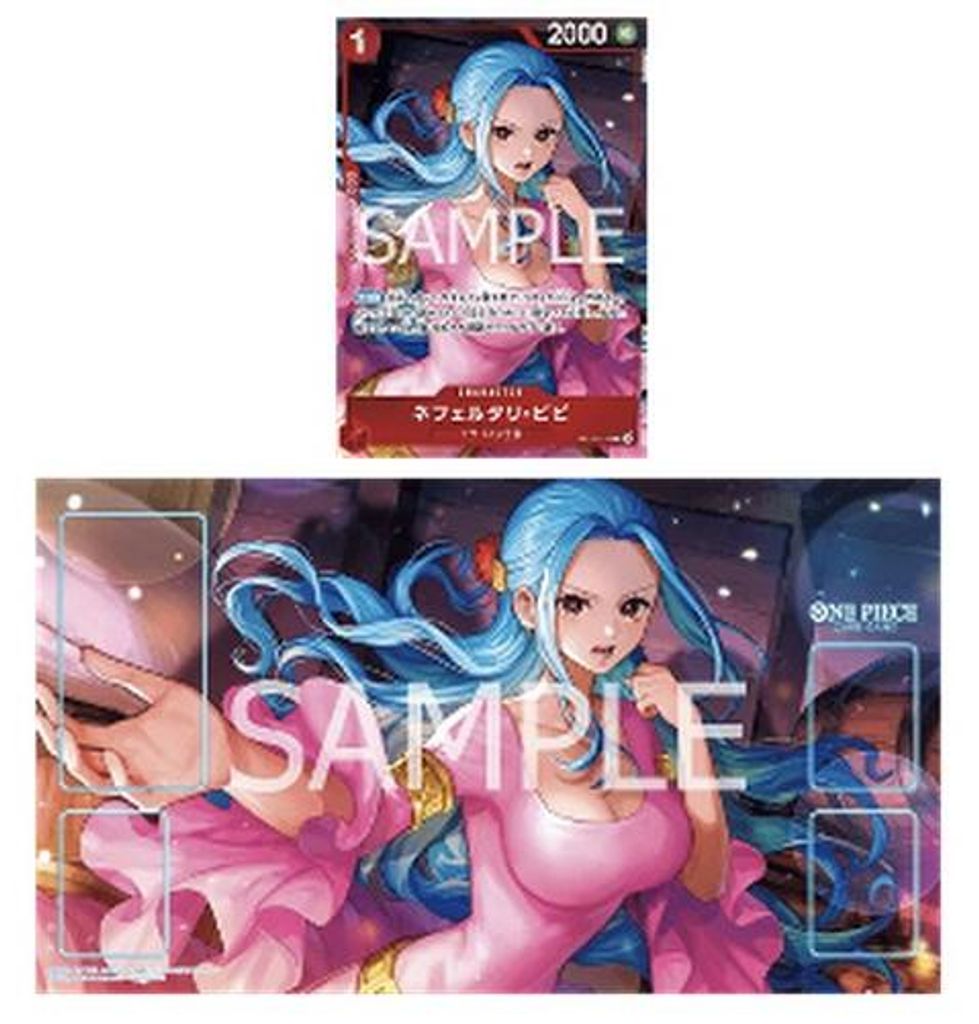 One Piece Official Playmat Nefeltari Vivi Heroines Cup & Promo Card Japanes