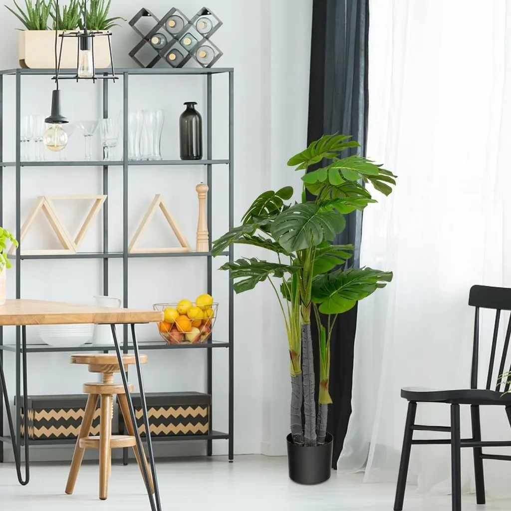 Faux Monstera 120 cm 20 Feuilles : La Solution Plante Verte sans Eau - 4