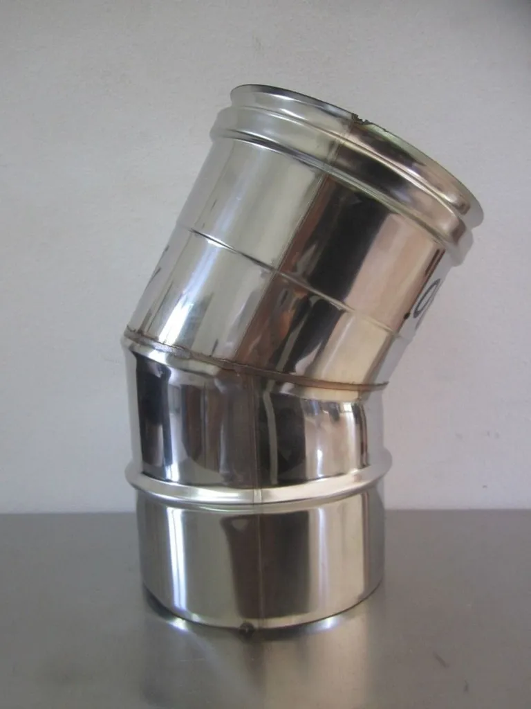 Curva 30° Inox 316 DN 300mm Monoparete per Scarico Fumi Camino
