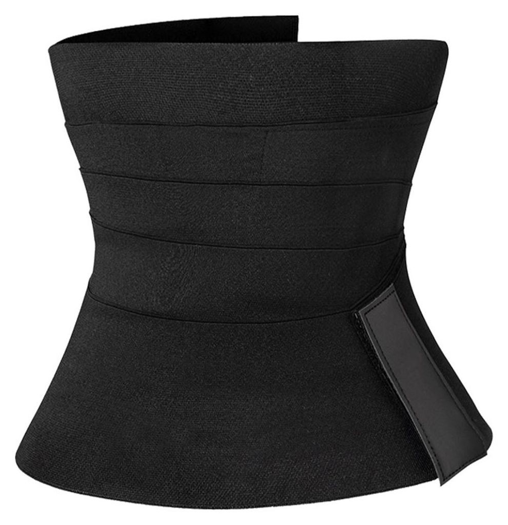 Bandage Wrap Taillenformer für Damen, Unterbauch-Taillenwickel, Bauchwickel, Übergröße, schwarz