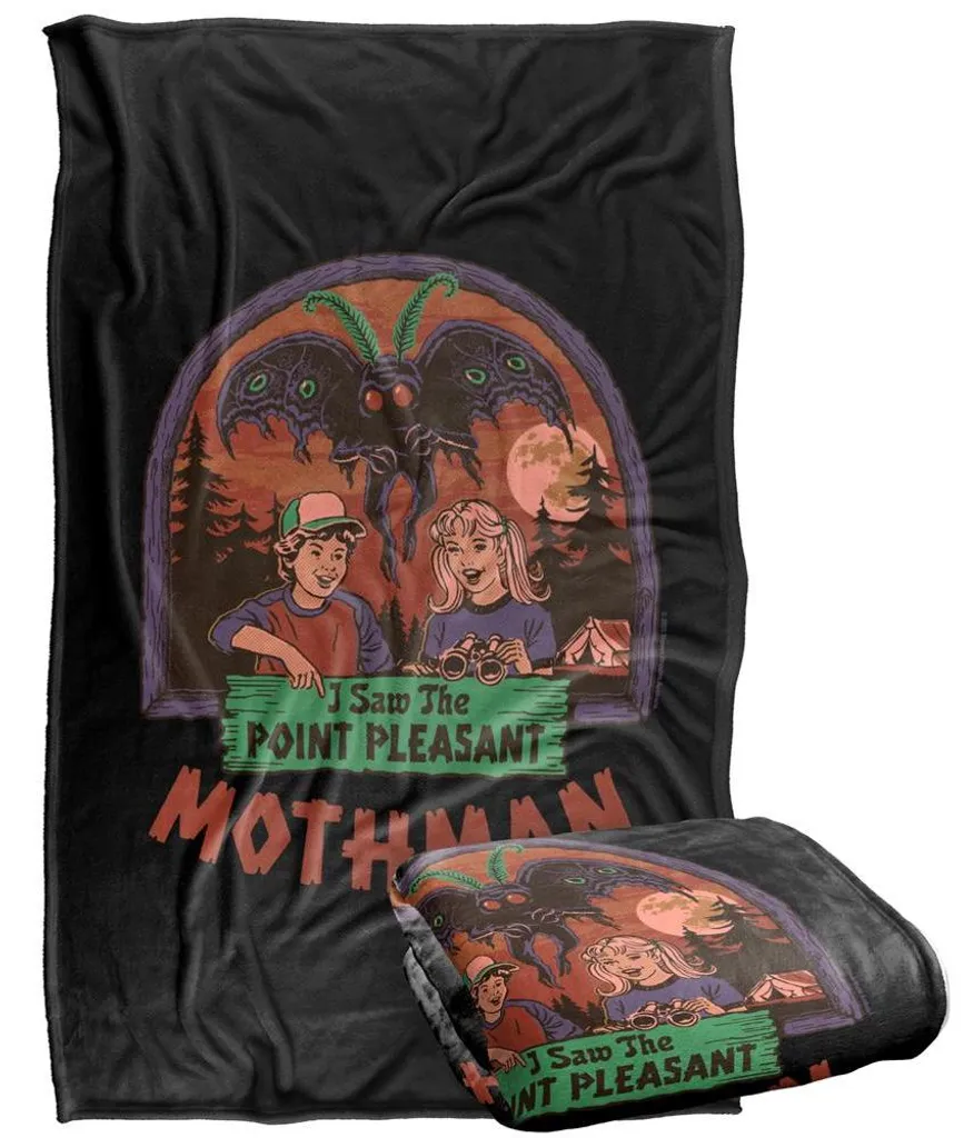 Plaid Doux Steven Rhodes I Saw The Mothman - Jeté de Canapé 152 x 127 cm