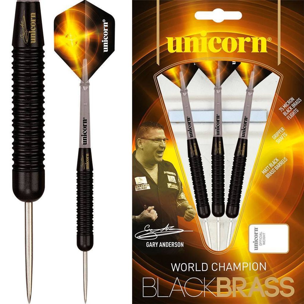 Unicorn Gary Anderson World Champion Black Brass P1 - Produktbild 
