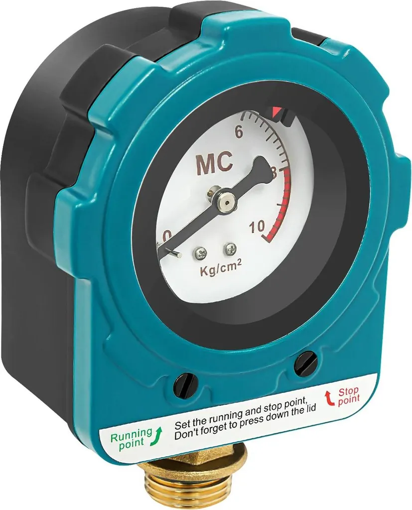 Interrupteur de pression automatique IP65 0-10 bars coloris bleu marine