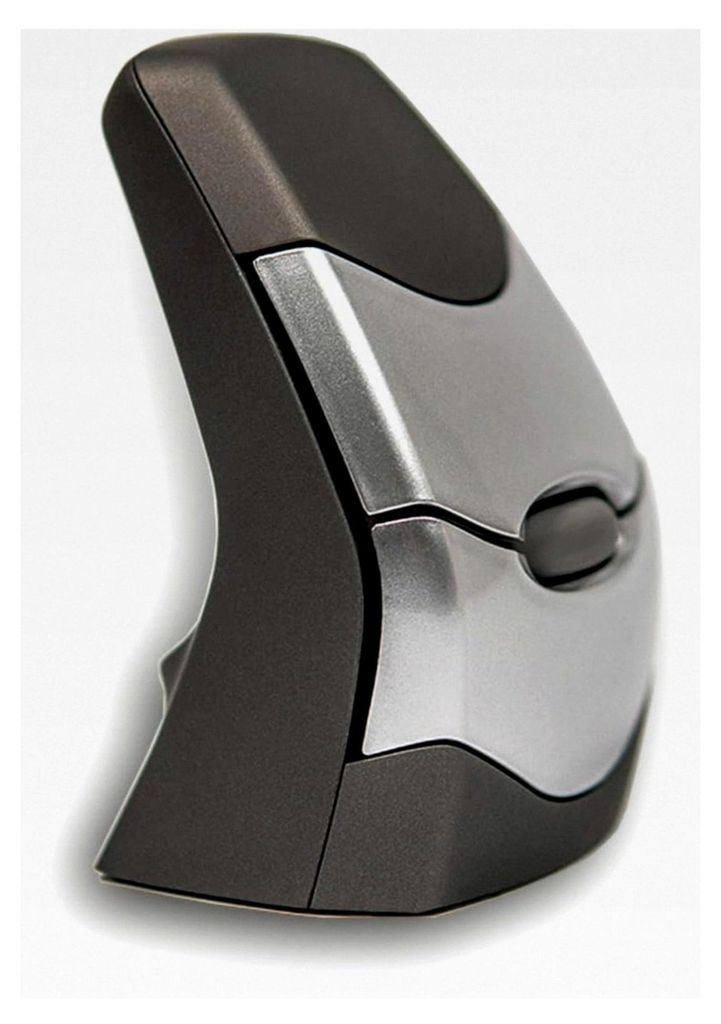 DXT 2 Präzisionsmaus, Ergonomische Kabelgebundene Maus, Für Rechts- und Linkshänder, Schwarz/Hellgrau