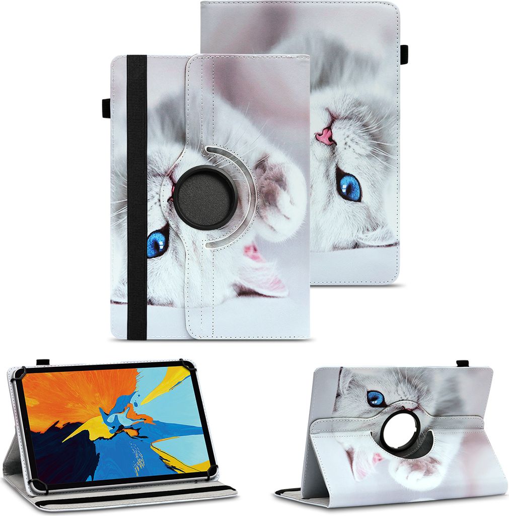 Schutzhülle für Oukitel OT8 OT9 OT11 OT12 Tablet Hülle Tasche 360 Grad DrehbarFarben:Motiv 12