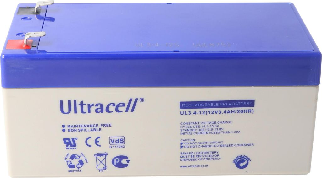 UL3.4-12 Ultracell Blei Akku 12 Volt, 3.4Ah Produktbild 