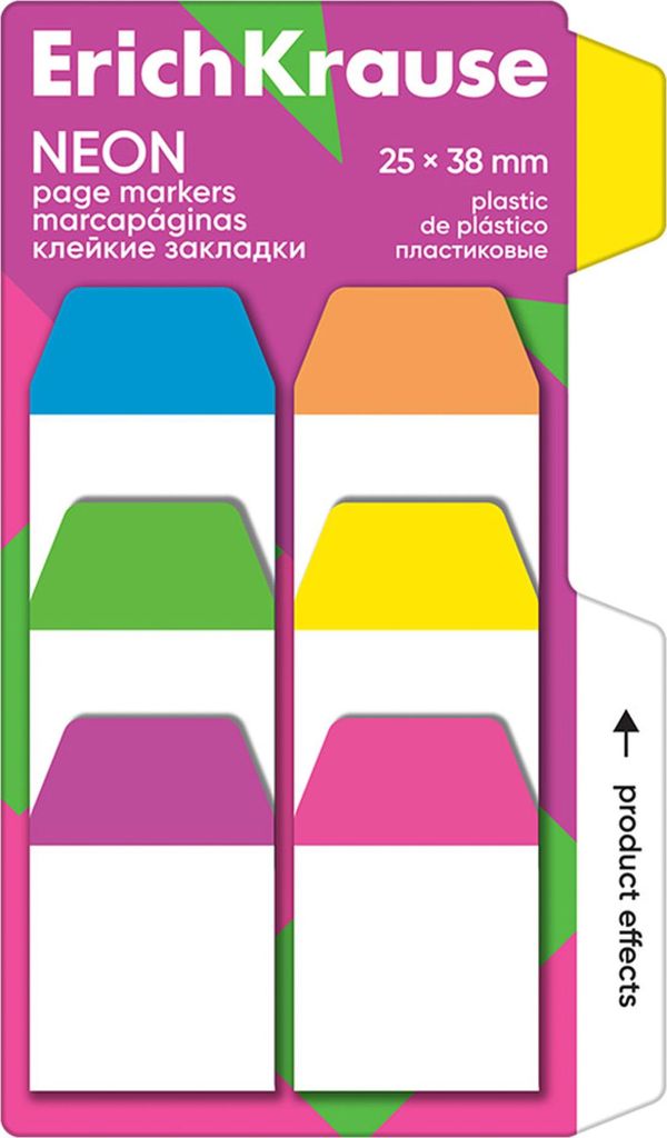 Seitenmarker 25mm Neon Plastik beschriftbar & Produktbild 