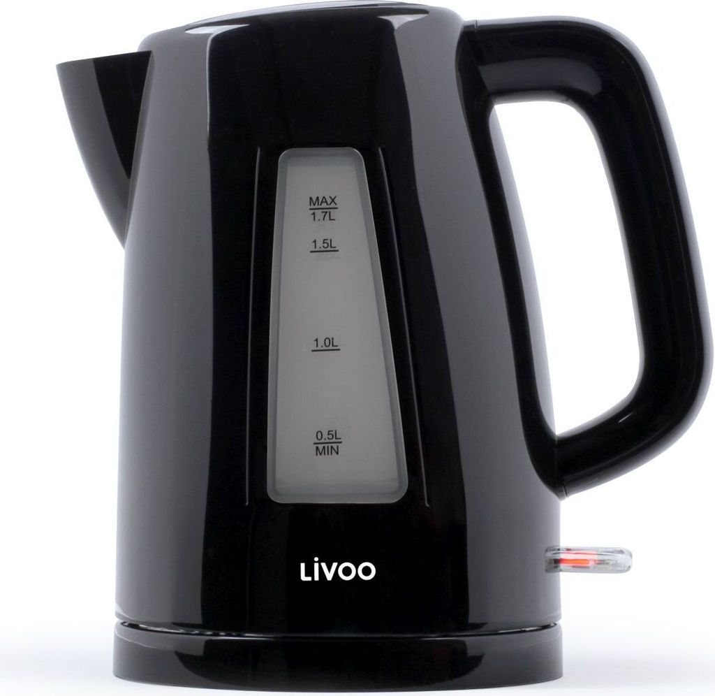 LIVOO Wasserkocher 360° Basis Füllstandsanzeige Filter DOD184N schwarz