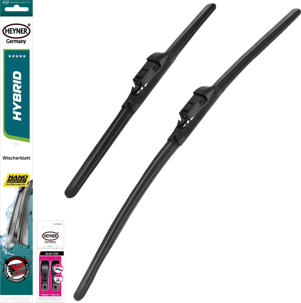 HEYNER Scheibenwischer komp. mit PORSCHE 718 BOXSTER (04.2016 - 10.2025) HYBRID Flachbalkenwischer