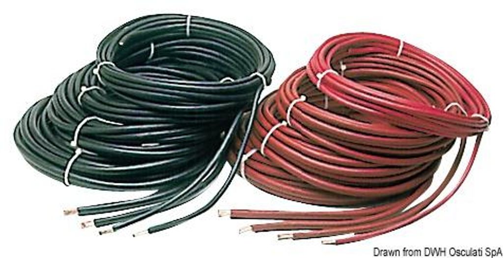 Kupferbatteriekabel schwarz 95 mm - Osculati 14.381.90